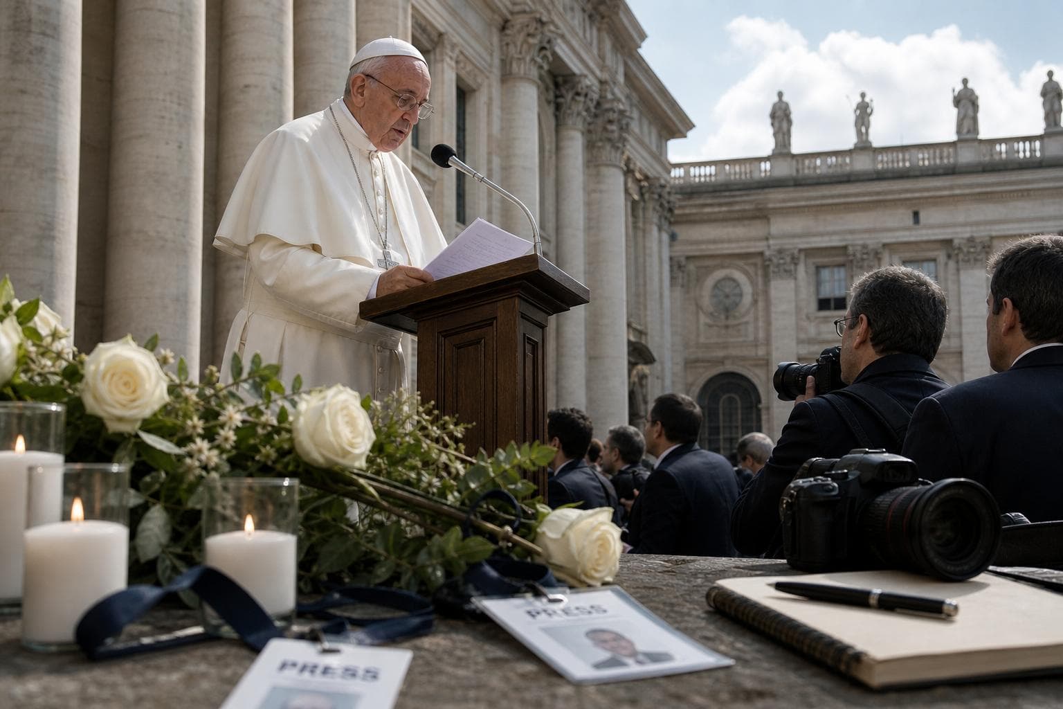 Pope Leo XIV Names Slain Journalists in World Press Freedom Day Address