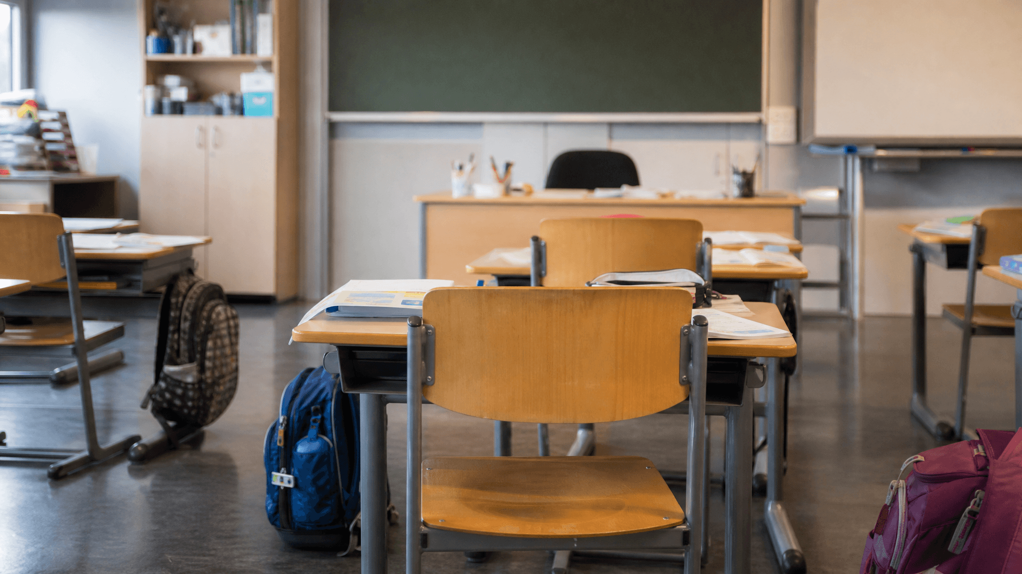 A Luxembourg primary classroom prepared for the new school year.