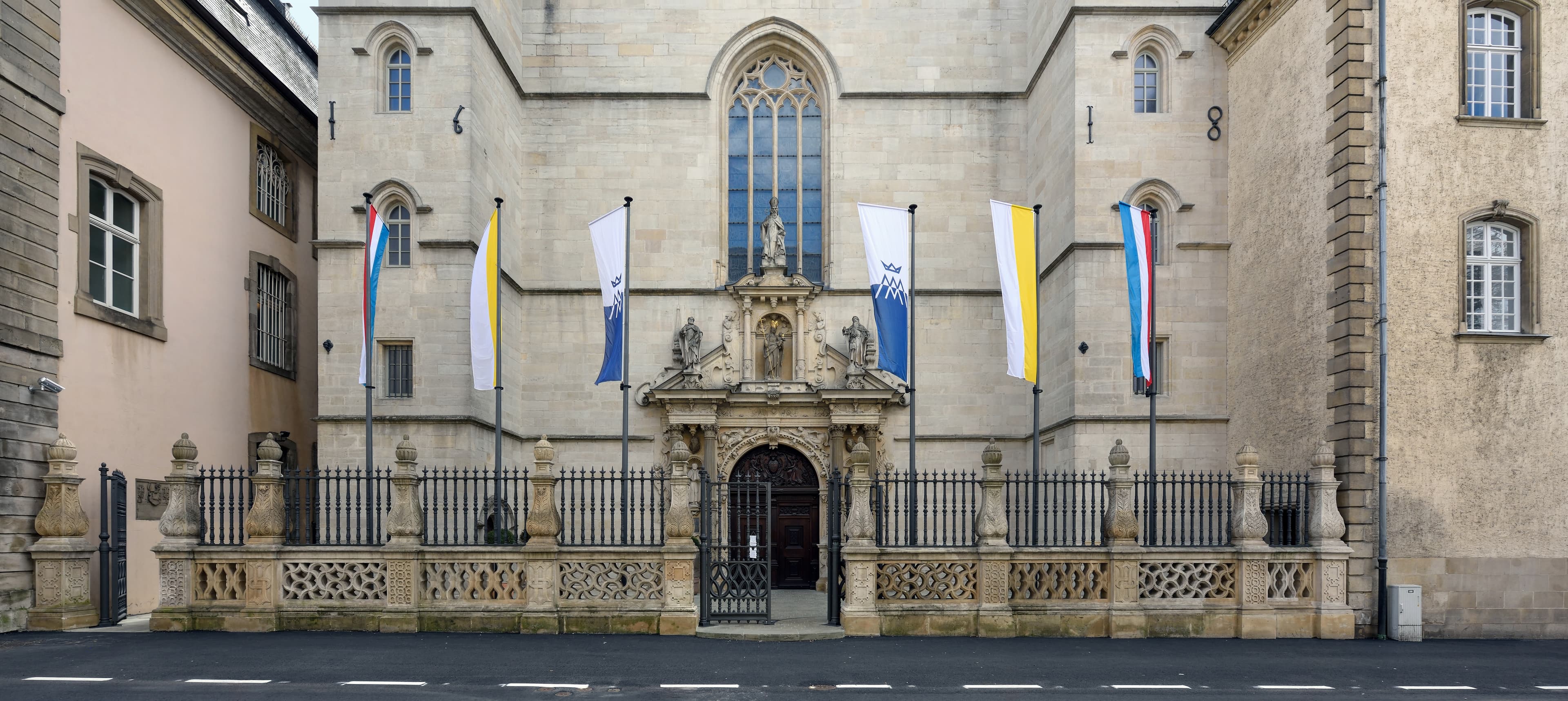 Old portal of Luxembourg's Notre-Dame Cathedral during the Octave.